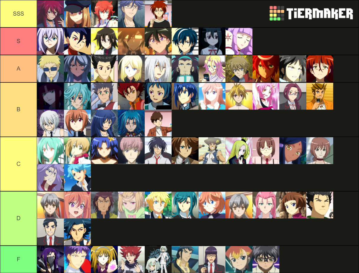 Cardfight!! Vanguard Characters Tier List (Community Rankings) - TierMaker