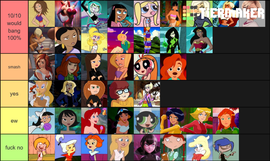 cartoon-hotties-tier-list-community-rankings-tiermaker