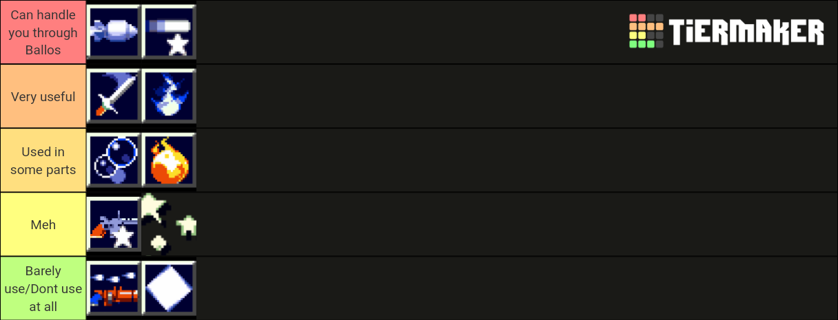 Cave Story Weapons Tier List (Community Rankings) - TierMaker