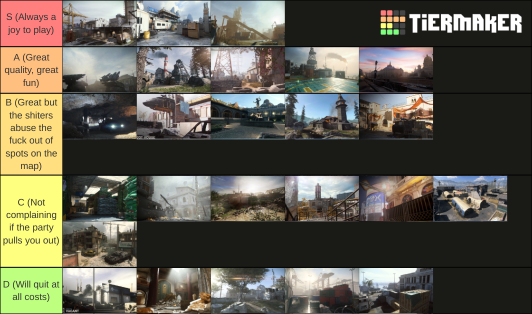 CoD:MW2019 multiplayer maps as of season 5 Tier List (Community ...