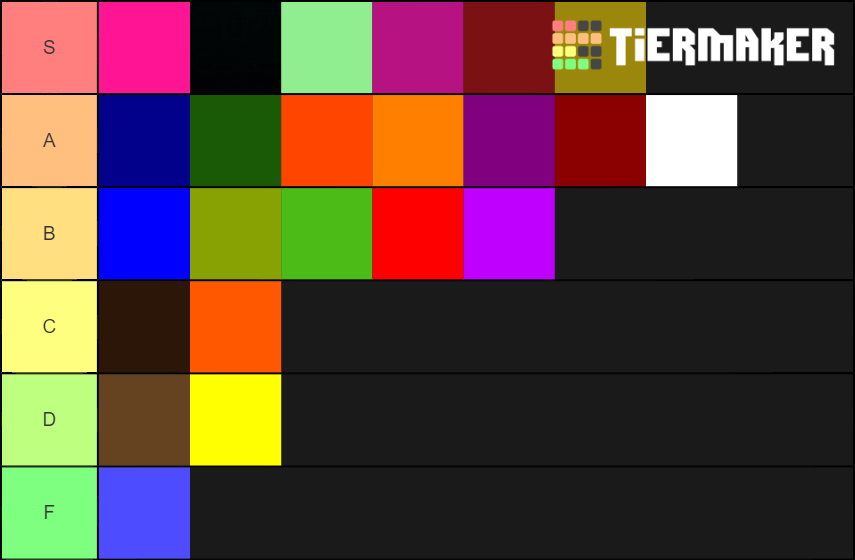 color Tier List (Community Rankings) - TierMaker