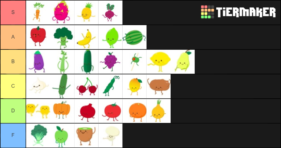 Crazy Freggies Tier List (Community Rank) - TierMaker