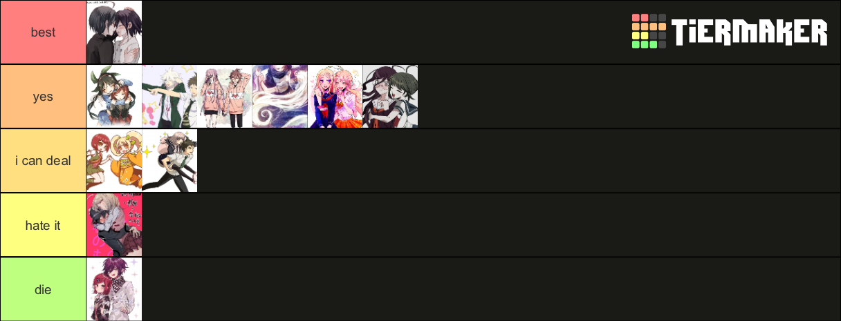 Danganronpa Ships!!! Tier List (community Rankings) - Tiermaker