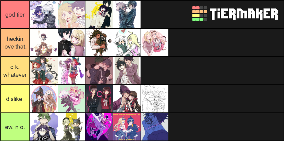 danganronpa v3 ships Tier List (Community Rankings) - TierMaker