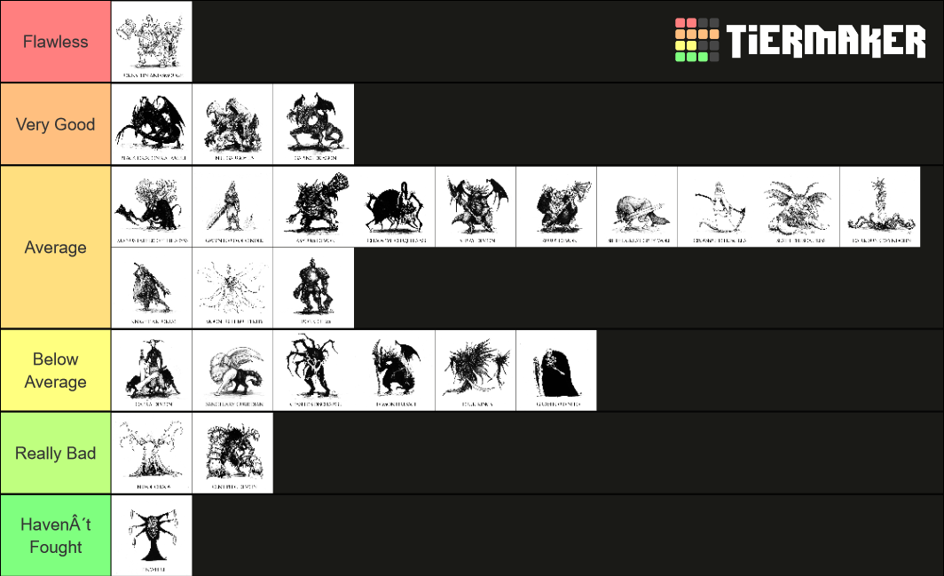 Dark Souls Boss Quality Ranking Tier List Community Rankings TierMaker   Dark Souls Boss Quality Ranking 60675 1597557921 