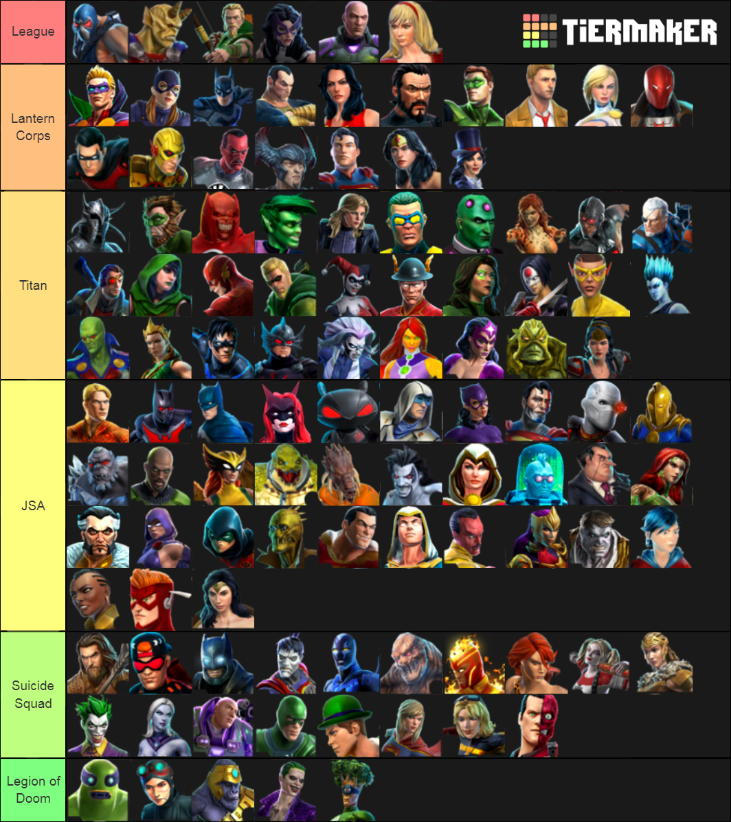 DC Legends Characters Tier List (Community Rankings) - TierMaker