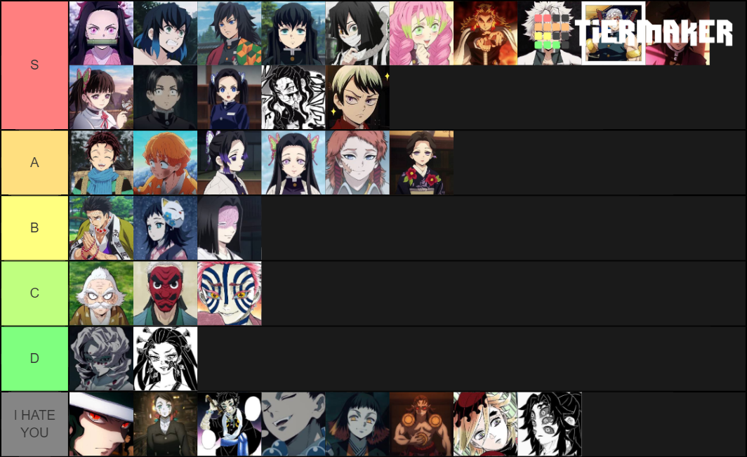 Demon Slayer Characters Tier List Community Rankings Tiermaker