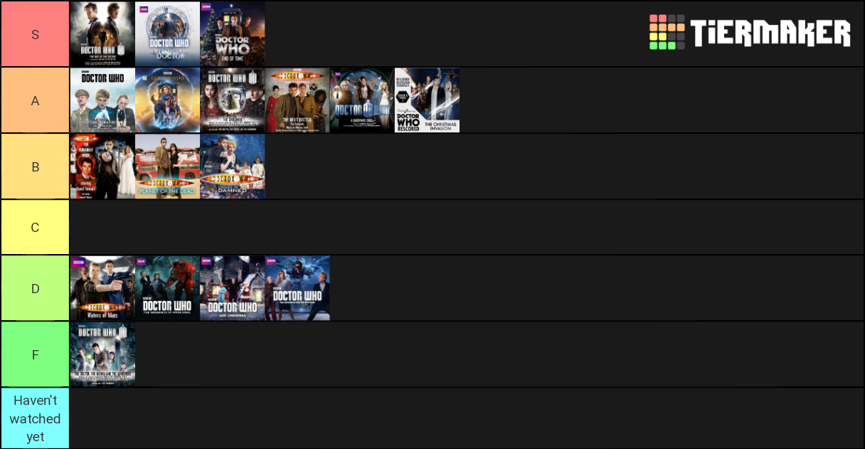 Doctor Who Specials Tier List (Community Rankings) - TierMaker