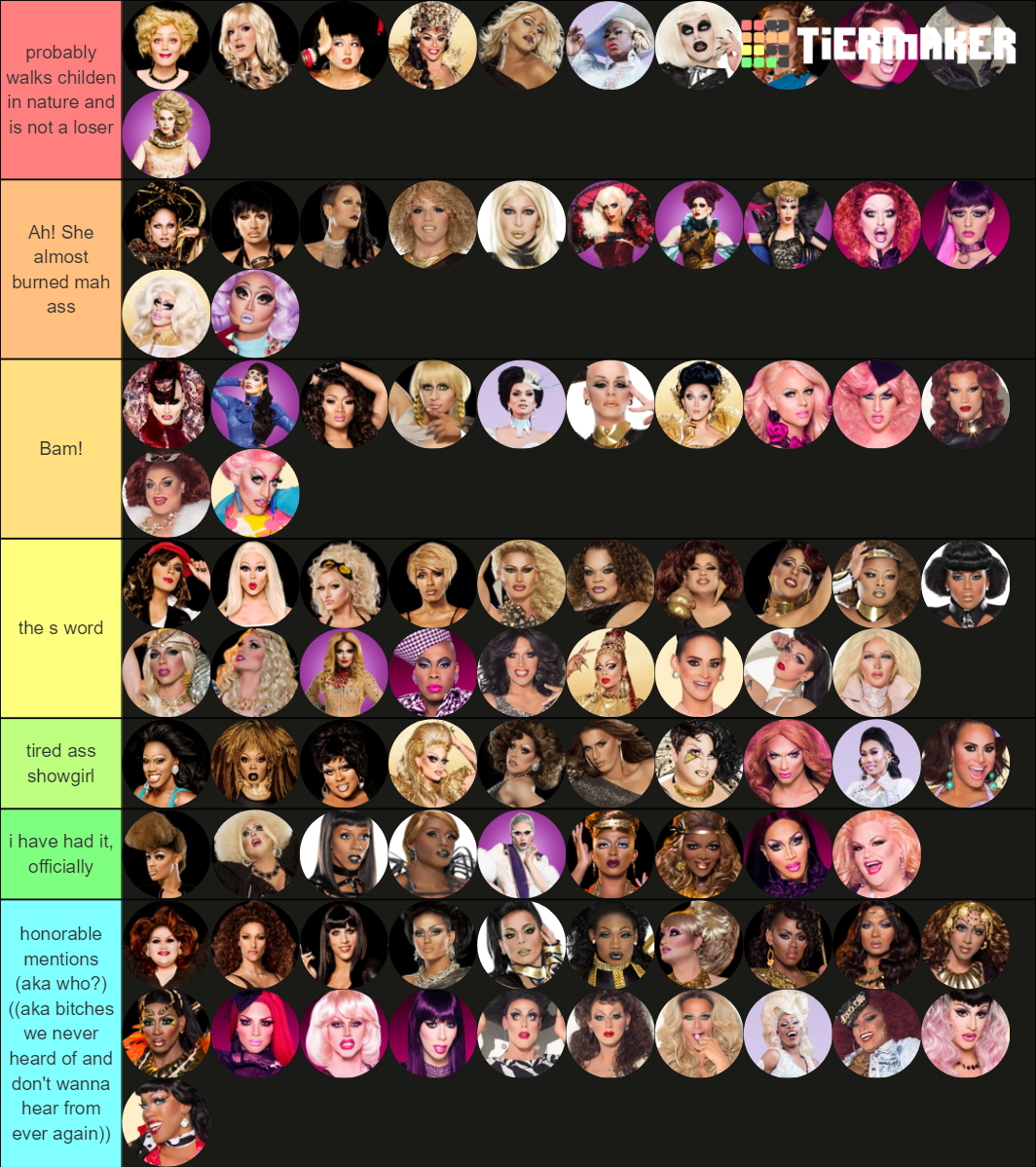 Drag Race Queens Tier List Rankings) TierMaker
