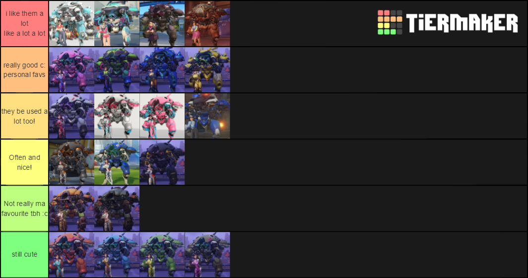 D.va Skins Tier List (community Rankings) - Tiermaker