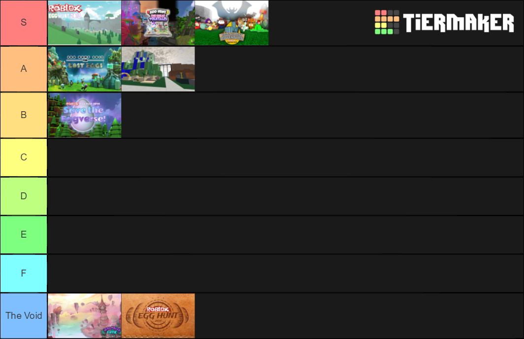 Egg Hunt Games Tier List (Community Rankings) - TierMaker