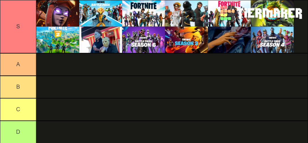 Every Fortnite Season! 1-14 Tier List (Community Rankings) - TierMaker