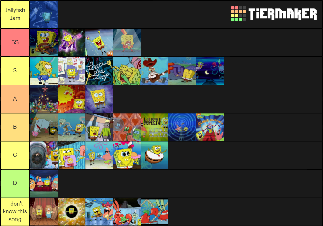 Every SpongeBob Song Ever Tier List (Community Rankings) - TierMaker