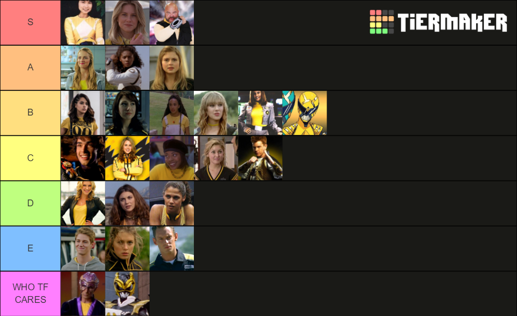 EVERY Yellow Power Ranger (as of 2020) Tier List Rankings