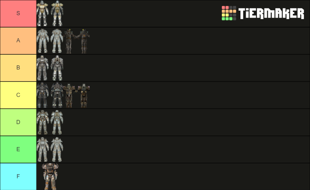 Fallout Power Armour Tier List Community Rankings Tiermaker