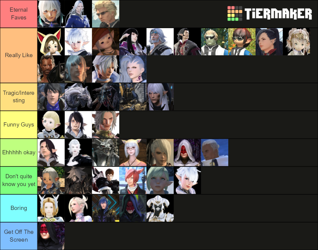 FFXIV Character Tier List Rankings) TierMaker