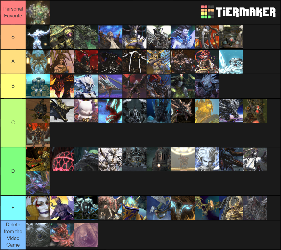 FFXIV Raid Bosses Tier List (Community Rankings) - TierMaker