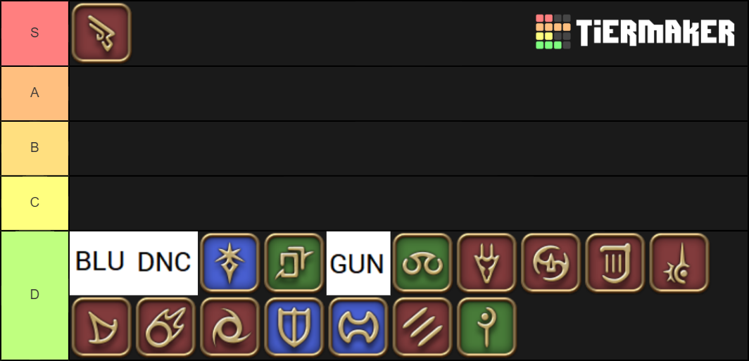 Final Fantasy XIV Classes Tier List Rankings) TierMaker