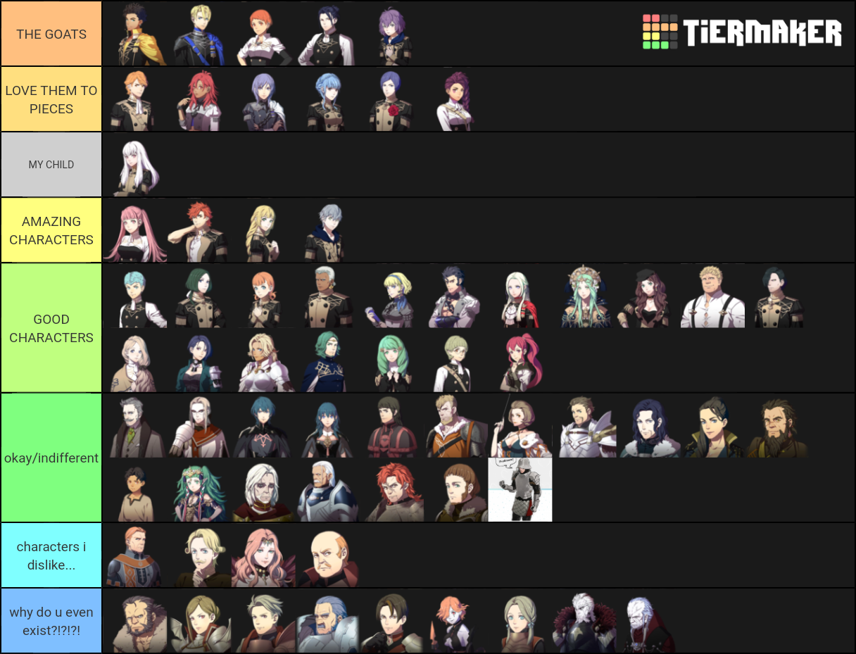 Fire Emblem Three Houses Charactersashen Wolves Edition Tier List Community Rankings Tiermaker