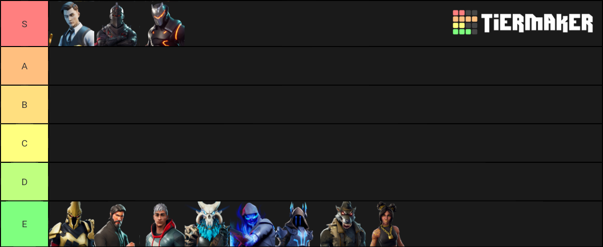 Fortnite Level 100 Skins Tier List Community Rankings Tiermaker 1749