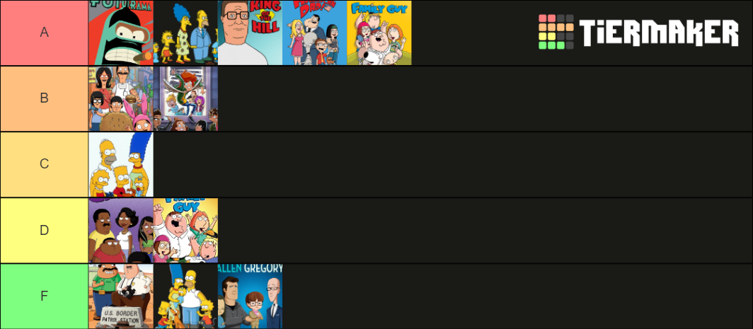 Fox Animated Shows Tier List (Community Rankings) - TierMaker