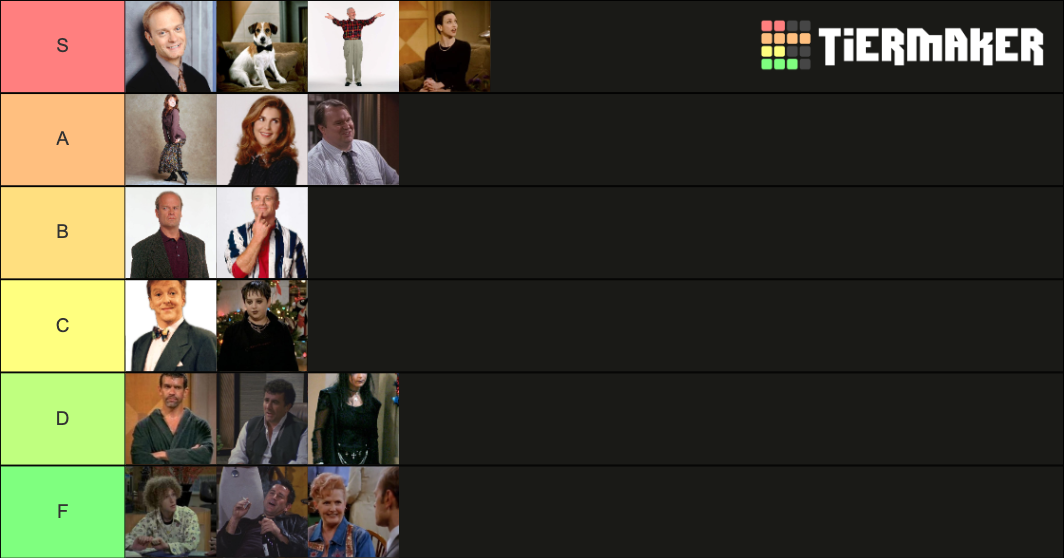 Frasier Characters Tier List Rankings) TierMaker