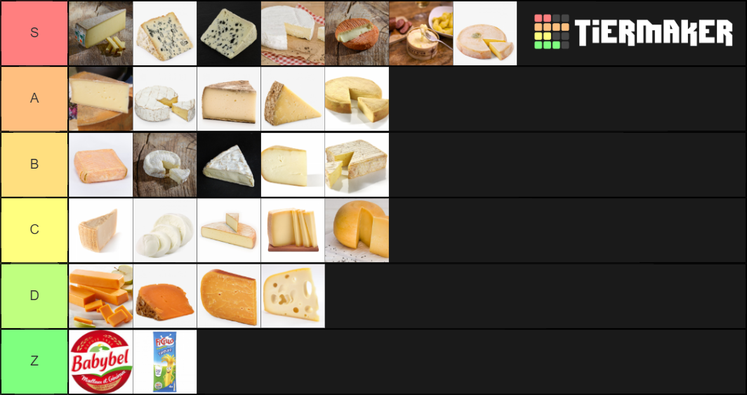 Fromage Tier List (Community Rankings) - TierMaker