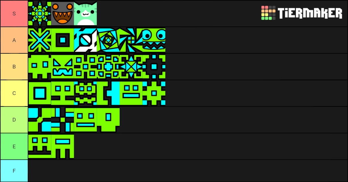 Create A Geometry Dash Cubes Tier List Tiermaker - vrogue.co