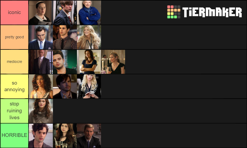 Gossip Girl Tier List Rankings) TierMaker