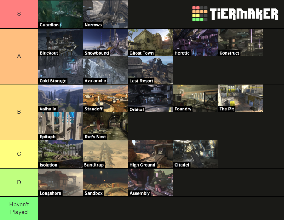 Halo 3 Multiplayer Maps Tier List (Community Rankings) - TierMaker