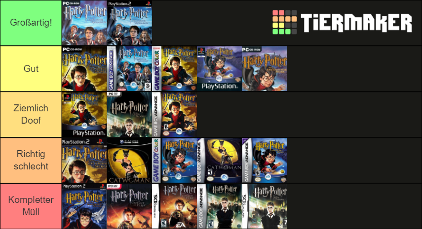 Harry Potter Games 1 Tier List (Community Rankings) - TierMaker