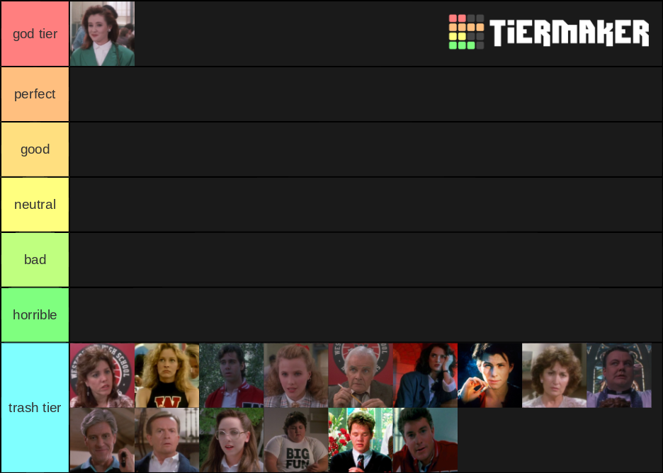heathers 1988 characters Tier List Rankings) TierMaker