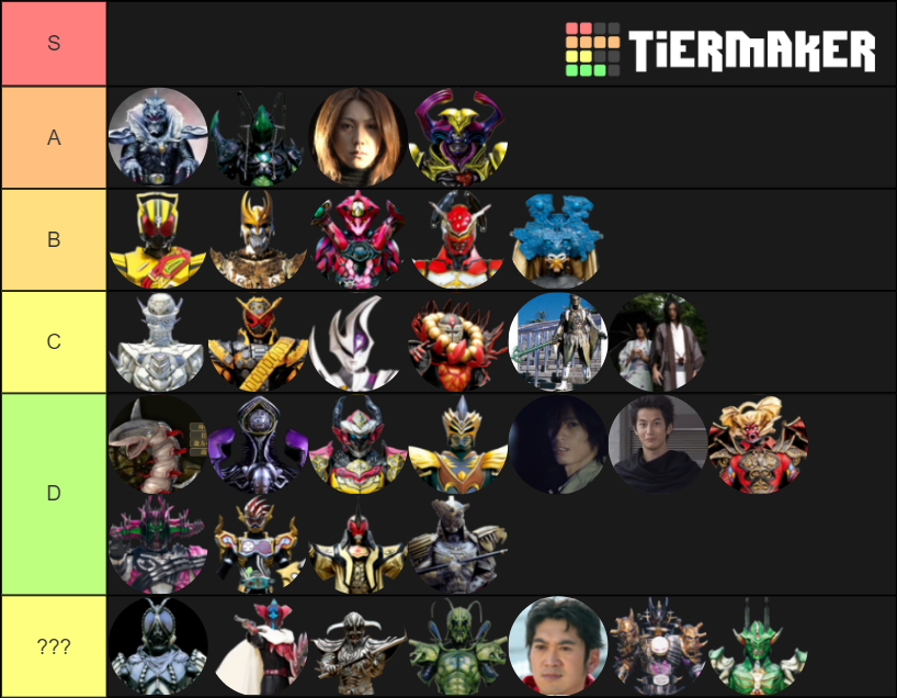 Heisei Kamen Riders Main Leaders And Final Boss Tier List (Community ...