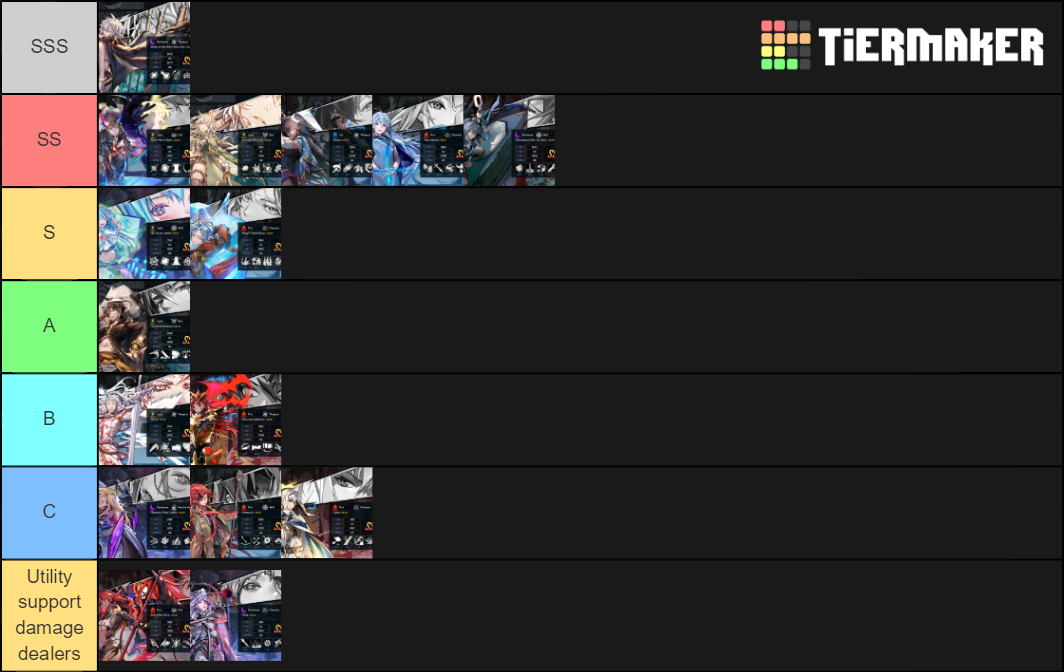 Hero Cantare PVE DPS Tier List Rankings) TierMaker