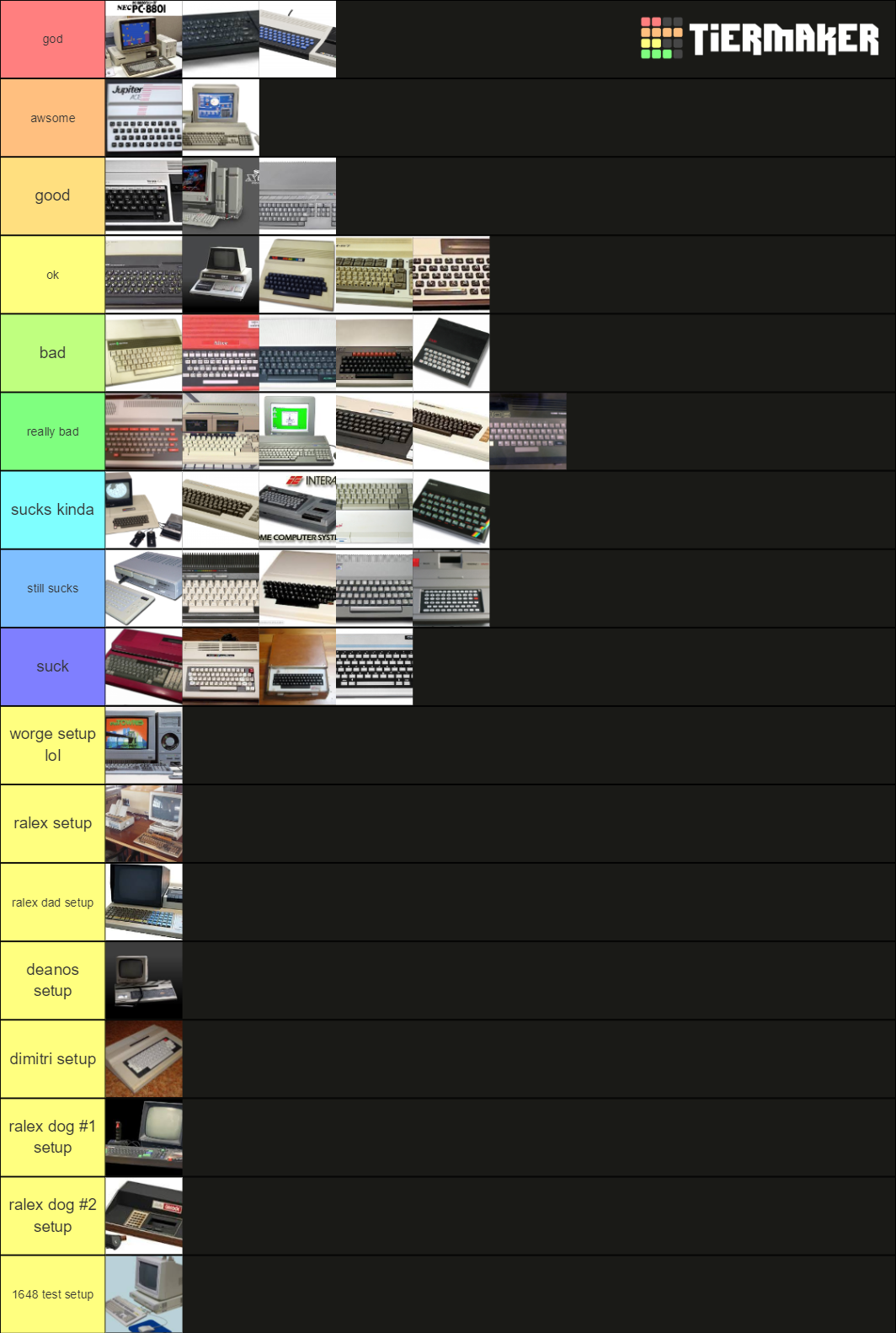 Home computers Tier List Rankings) TierMaker