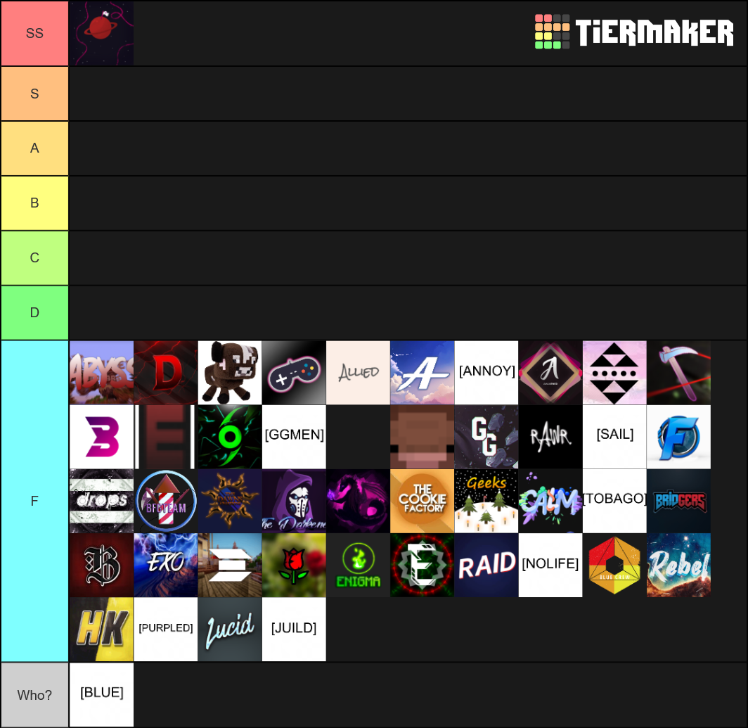 Hypixel Guilds Tier List Rankings) TierMaker