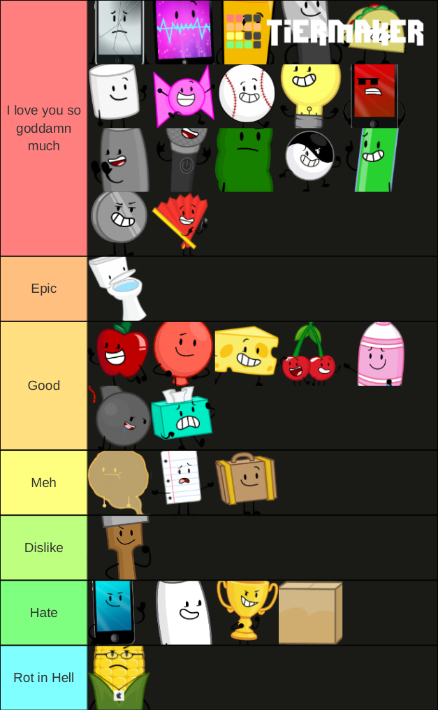 Inanimate Insanity Characters Tier List (Community Rankings) - TierMaker