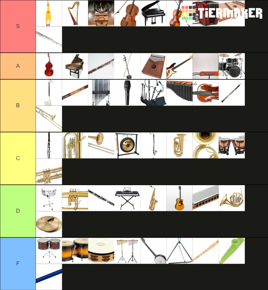 Instruments Tier List Rankings) TierMaker