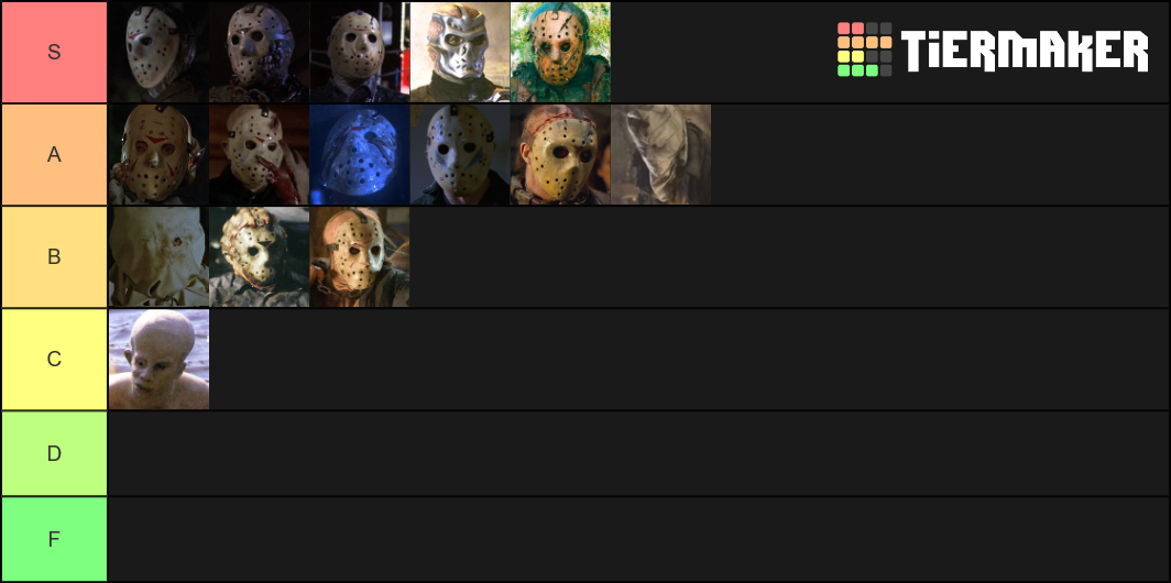 Jason Voorhees Tier List (Community Rankings) - TierMaker