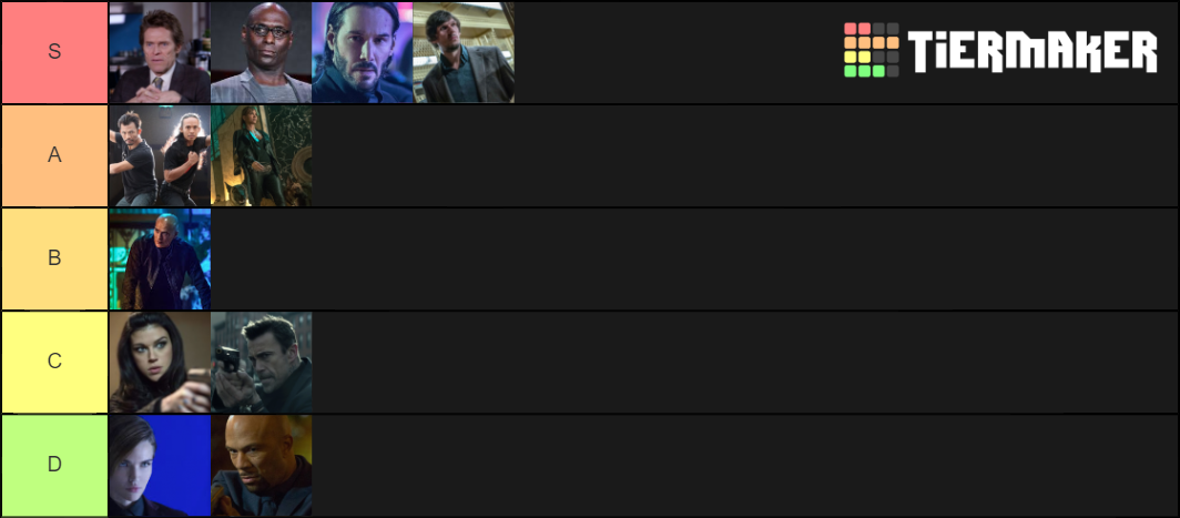 john wick assassins tier list