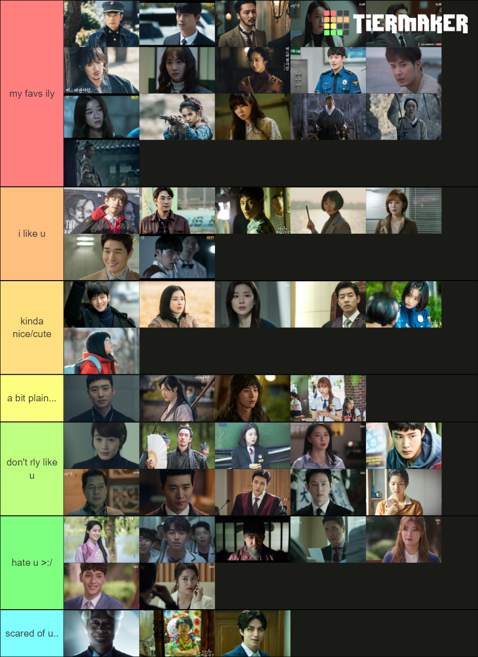 kdrama mains Tier List Rankings) TierMaker