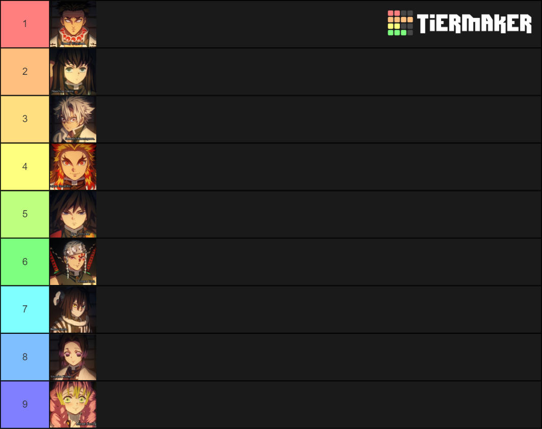 Kimetsu No Yaiba Tier List Community Rankings Tiermaker