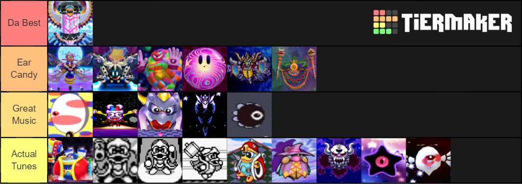 Kirby Final Boss Music Tier List (Community Rankings) - TierMaker