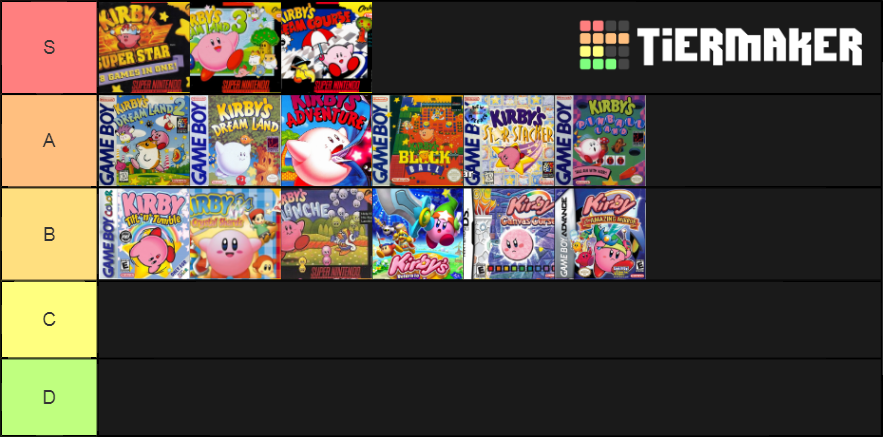 Kirby Games Tier List (Community Rankings) - TierMaker