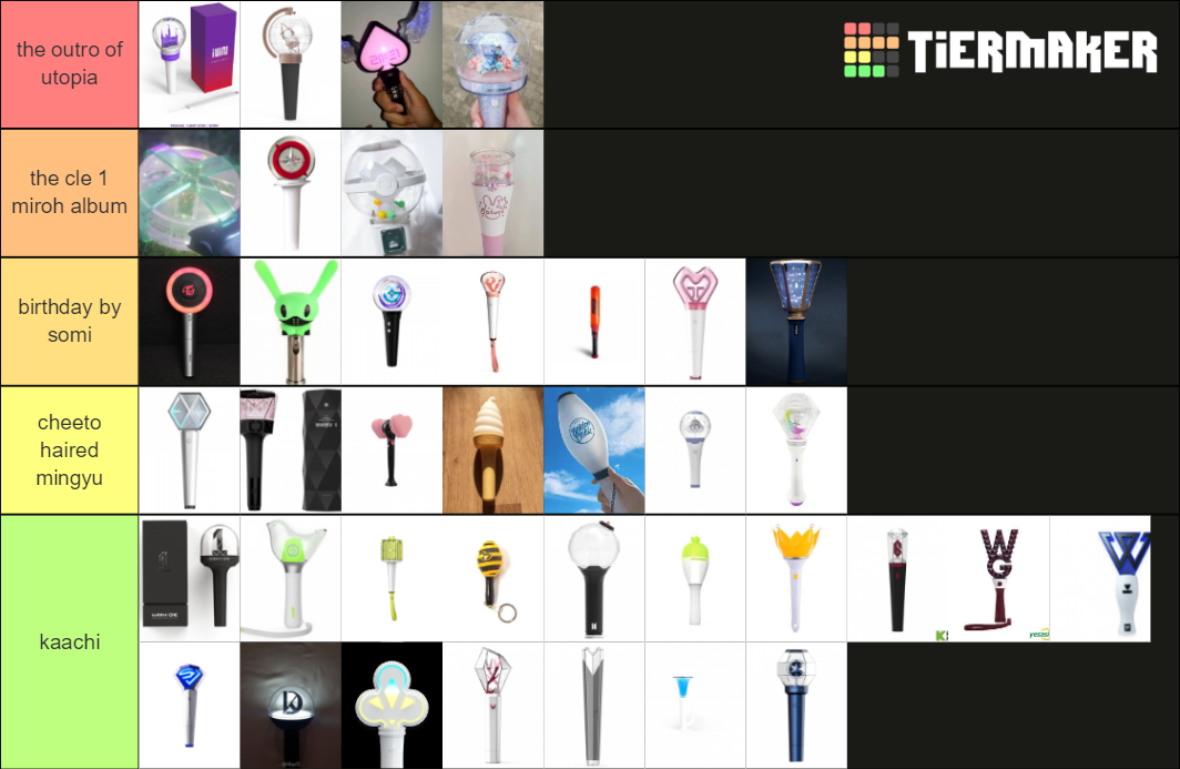 kpop lightstick ranking.. Tier List Rankings) TierMaker