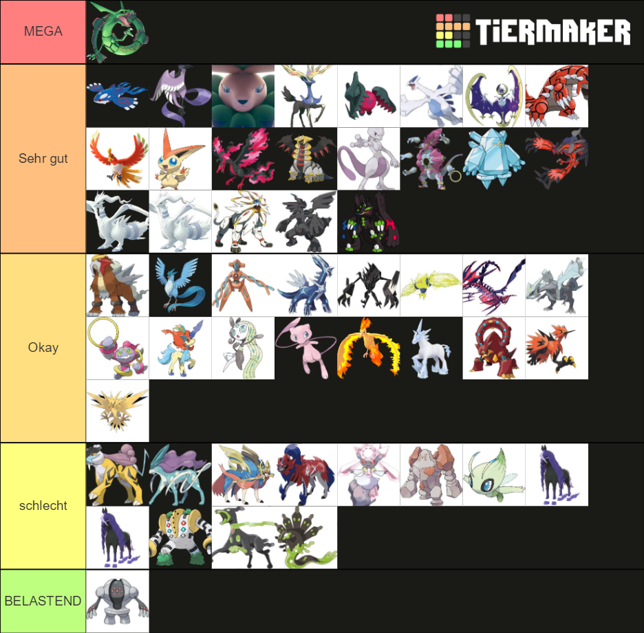 Legendary Pokemon Tier List (Community Rankings) - TierMaker