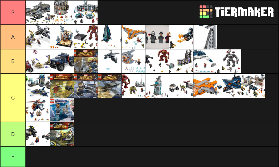 Lego Avenger's Set Tier List (Community Rankings) - TierMaker