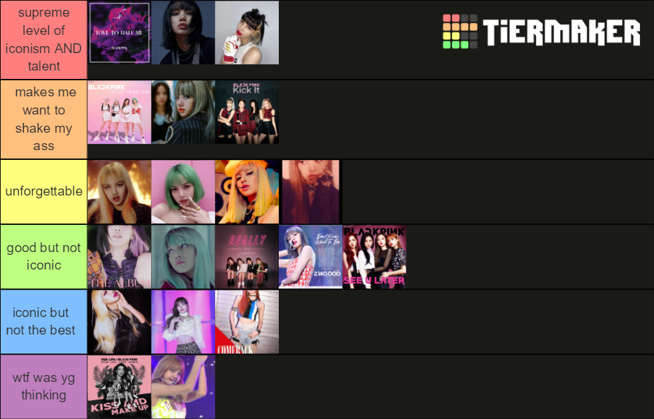 Lisa's most iconic/best raps Tier List (Community Rankings) - TierMaker