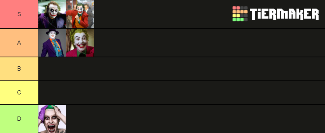 live-action-joker-tier-list-community-rankings-tiermaker