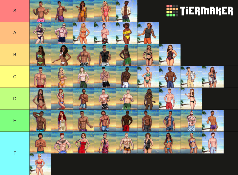 love island the game characters Tier List Rankings) TierMaker